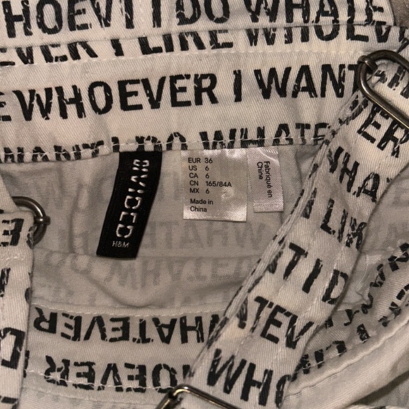 H&M Divided White Denim Overalls Dress - Picture 3 of 5